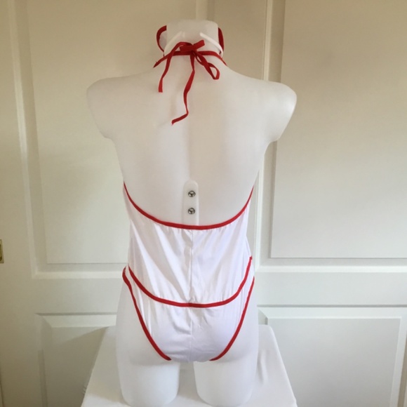 Women’s Plus Size Nurse Lingerie Bodysuit - Picture 5 of 9